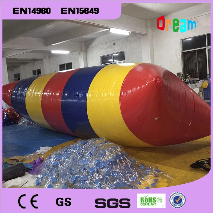 

Free Shipping 7*3m 0.9mm PVC Inflatable Trampoline Water Pillo Water Blob Jump Inflatable Jumping Jump Bed On Water Jump Bag