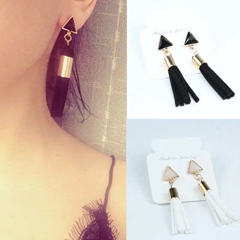 Массивные треугольные длинные серьги кисточки для женщин Bijoux новые ювелирные