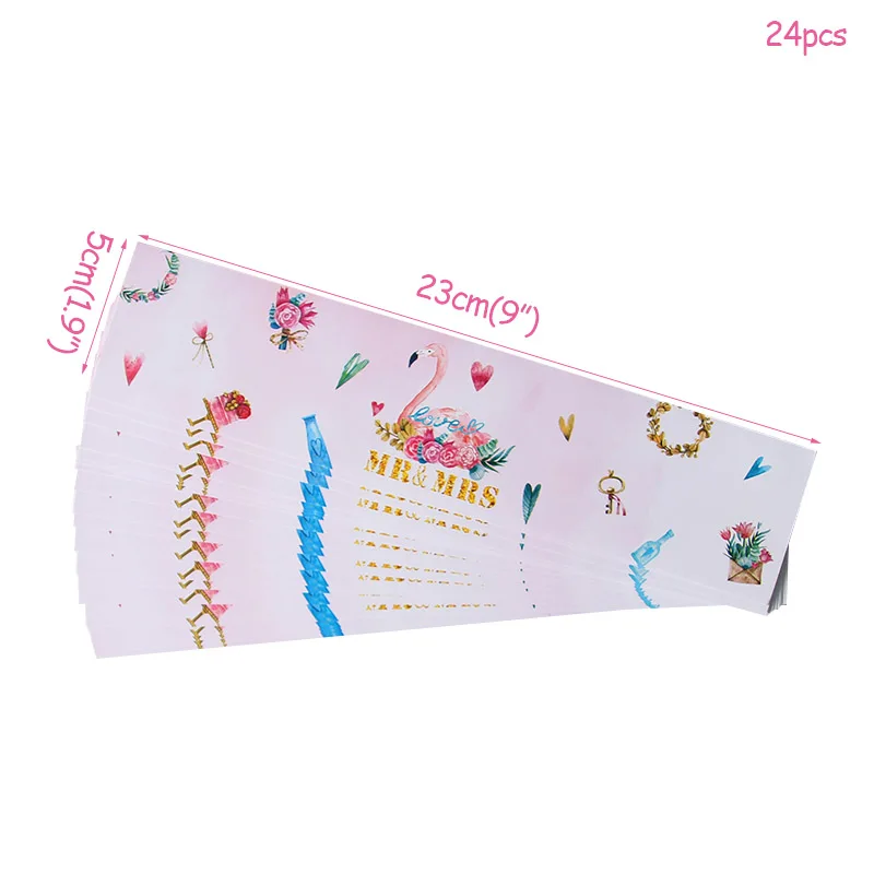 bottle stickers 2 MEIDDING с днем рождения тропические вечерние баннеры Aloha одноразовая салфетка для посуды принадлежности пальмовые воздушные шары с листьями Фламинго Декор - Color: bottle stickers 2