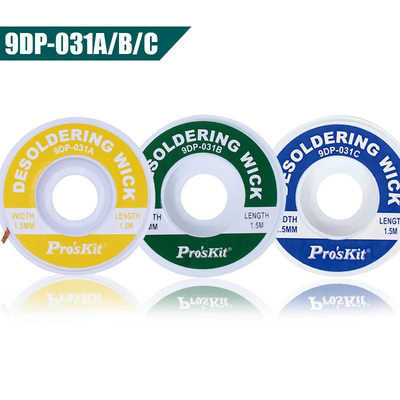 1 шт. брендовый Pro'sKit оплётка для демонтажа фитиля припой Присоска инструмент