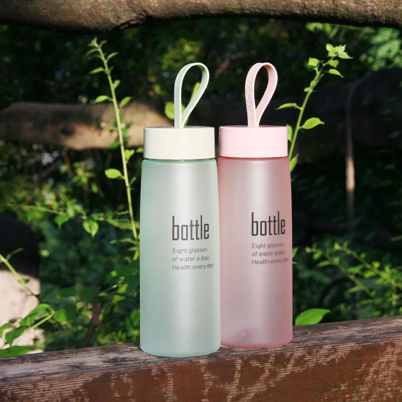 520ML Creative Sports Water Bottle Wheat Straw Cover Healthy PC Plastic Outdoor Travel Student Frosted Drinkware | Дом и сад
