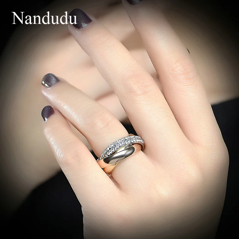 Nandudu 3 в 1 кольцо модный тренд хорошие Кристаллы ювелирные изделия подарок для