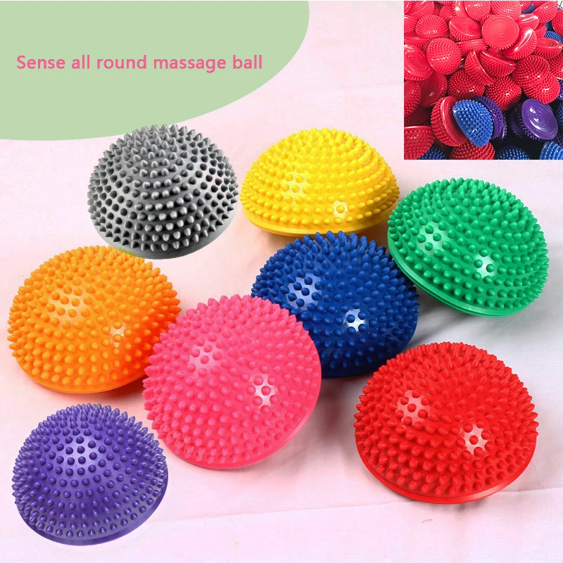 16cm Yoga Ball PVC Inflatable Massage Point Half Fit Pilates Fitness Exercise Balancing Stepping Stones | Спорт и развлечения
