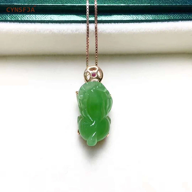 Certified Natural Hetian Jade Jasper Inlaid With 18K Gold Lucky Pixiu Pendant Hand Carved High Quality S925 Necklace Best Gifts