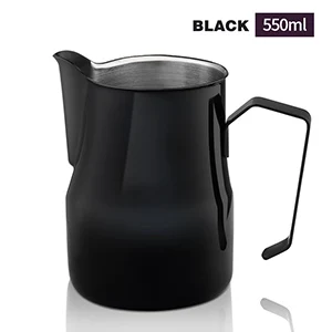 Black 550ml Стиль, разноцветный кувшин для вспенивания молока, эспрессо, кувшин для кофе, бариста, крафтовый кофе, латте, из нержавеющей стали, эспрессо, кувшин для молока - Цвет: Black 550ml