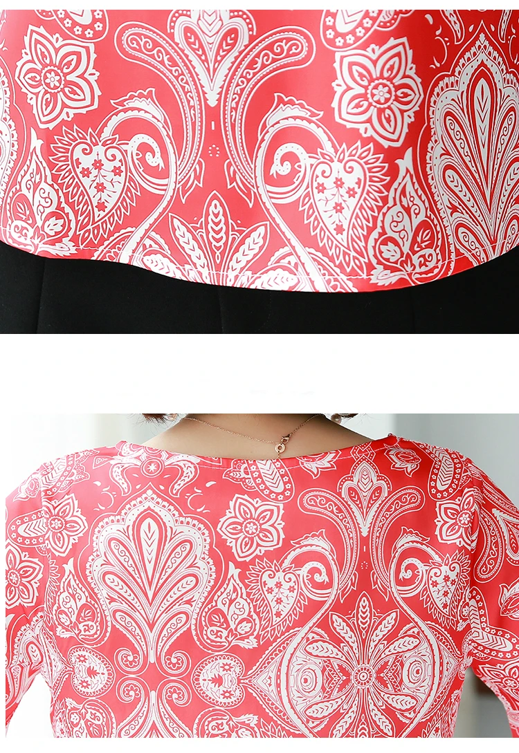 

women clothes 2021 summer blouse for women print chiffon blouse women shirts short sleeve 3XL 4XL plus size women tops 4546 50
