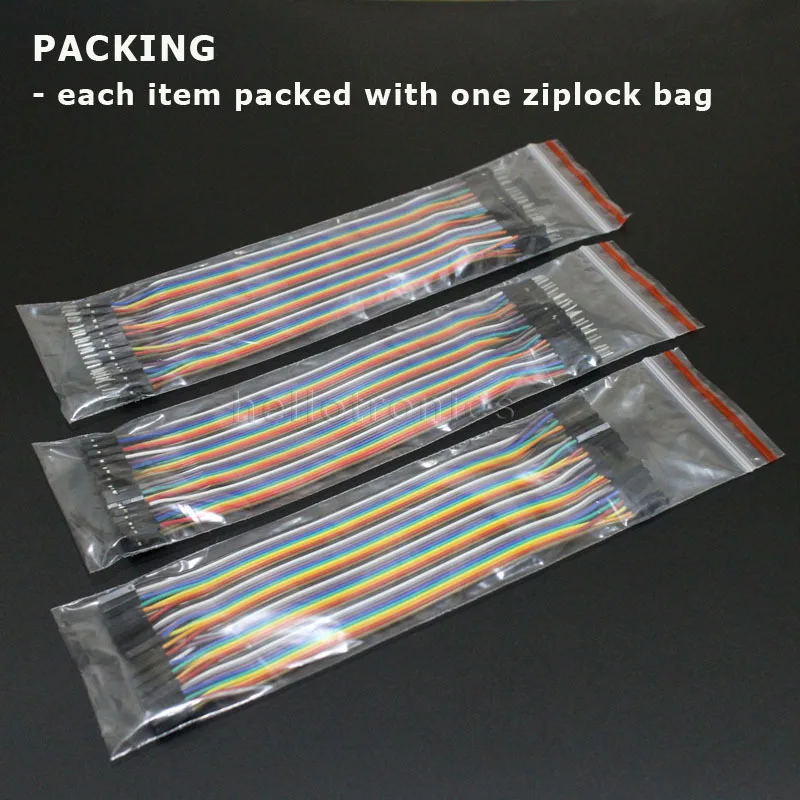 Hellotronics Премиум подключенный 12 ''M/M 40-pack мужской/мужской Dupont Ленточные кабели