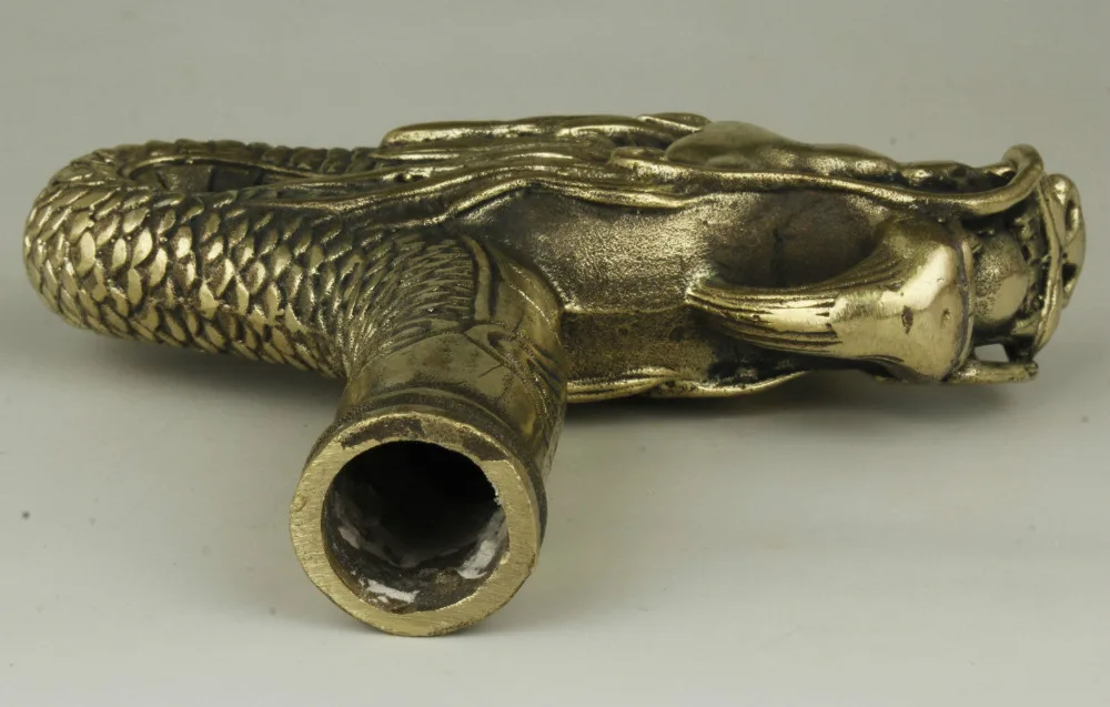 Китайская ручная работа Резной орнамент из латуни с китайским драконом Статуи