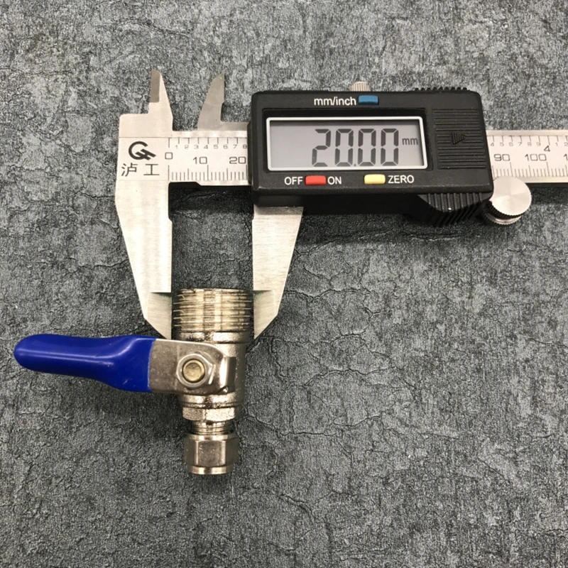 2 шт. 1/2 &quotBSP резьба на 1/4&quot шланг PE труба металлический шаровой клапан впускной