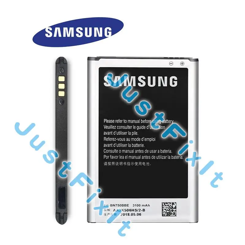 EB-BN750CBE новый оригинальный аккумулятор для Galaxy Note 3 Neo N750 N7505 N7502 N7500Q N750K N750S E510 с NFC 3100