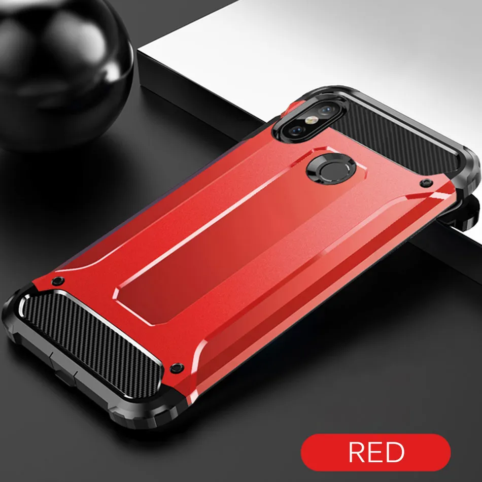 Red Роскошный противоударный чехол для тяжелых условий эксплуатации Чехол на Xiaomi Mi 9 8 SE A1 A2 силиконовый чехол для Xiaomi Mi Pocophone F1 6X6 Plus Max2 Max3 чехол - Цвет: Red