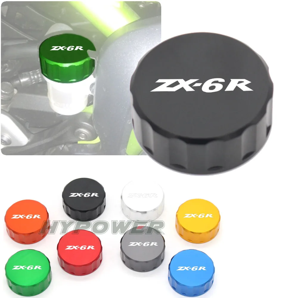 

Motorcycle CNC Aluminum Rear Brake Fluid Reservoir Cover Cap For Kawasaki Ninja ZX6R ZX-6R