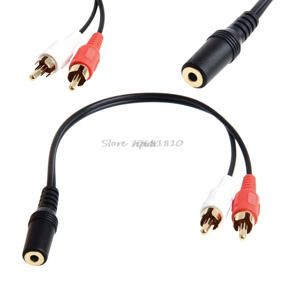 3 5 мм стерео гнездо на 2 штекера RCA аудио Y Spliter Кабель преобразования|Кабели HDMI| |