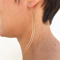 long bar earrings handmade jewelry gold filled925 silver jewelry vintage brincos minimalist oorbellen earrings for women