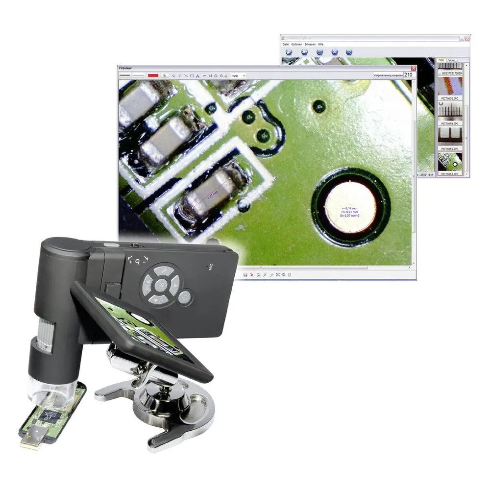 Portable handheld 5MP digital microscope camera 3Inch magnifier 500x 1000x with LCD for industrial | Инструменты