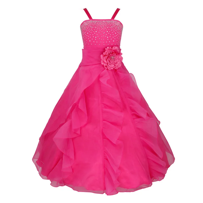 Elegant Girls Dress Gowns Kids Princess Wedding Party Wear Evening Prom Birthday Frocks Bridesmaid Clothing | Детская одежда и