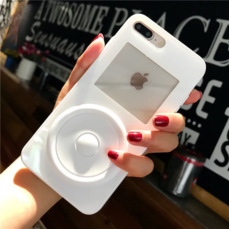 iToncs Japan Retro Mini Handheld Ipod Mp3 Players Soft TPU Phone Case for Iphone 6 6s 7 8 Plus X XR XSMAX Gift Solid Back Covers |