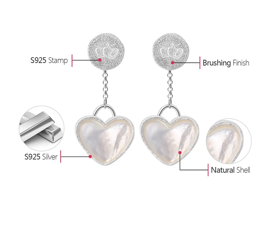 Lotus Fun реальные 925 Серебро Природный ручной Fine Jewelry любовь день знакомства серьги для женщин brincos