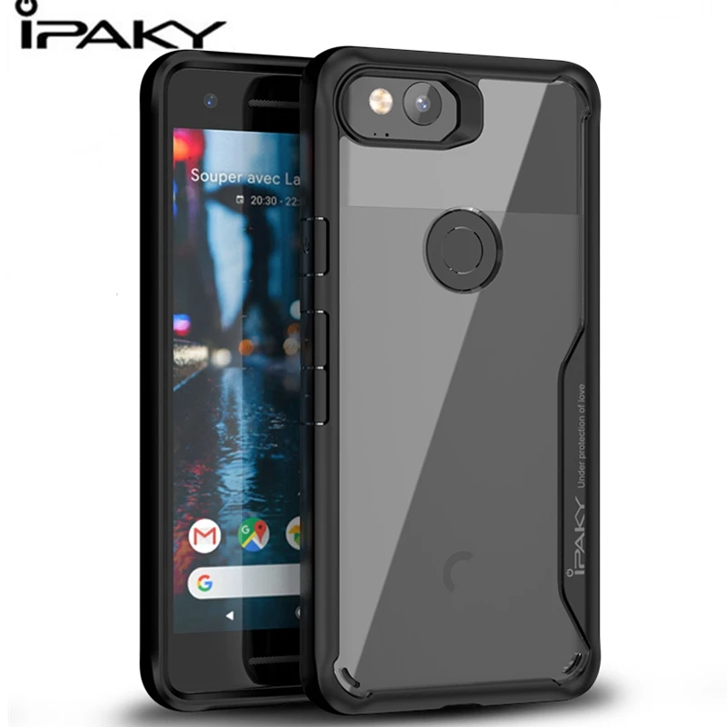 

IPAKY For Google Pixel 2 XL Case Anti knock Shockproof Protective Silicone Cover For Google Pixel 2 Case Transparent Original