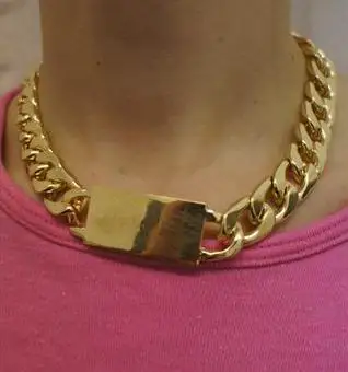 Тяжелая Коренастый Металлической Цепью Сплава Личности Ожерелье|set of cheese