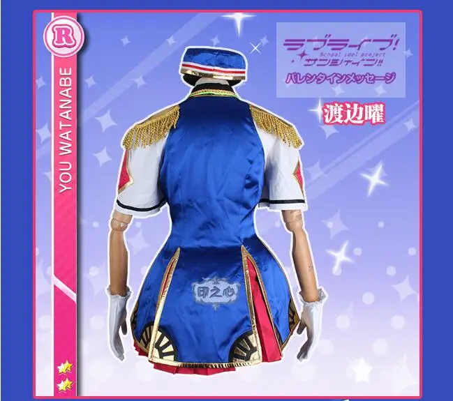 Аниме! Lovelive Sunshine Aqours Watanabe You Happy вечерние костюмы для косплея женщин Бесплатная