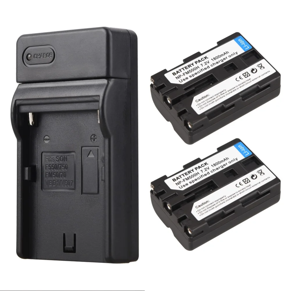 2x1800 мАч NP FM500H батарея для камеры Sony A57 A58 A65 A77 A99 A550 A560 A580 + USB зарядное