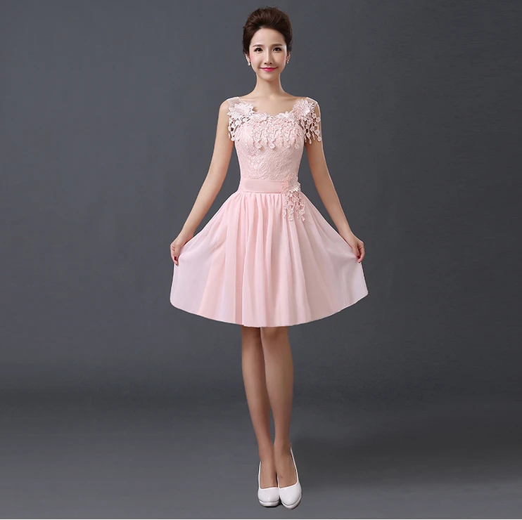 Милая кружева розовый топ дешевые платья для подростков 8-го класса выпускные 2017