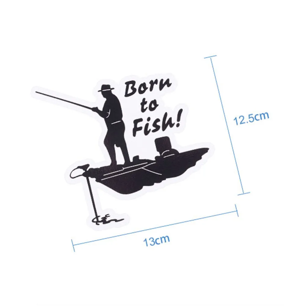 PVC Car Sticker Black Color Fishing Pattern Decoration Sign Films For Auto Body | Автомобили и мотоциклы