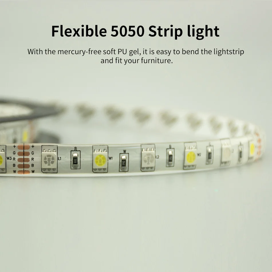 IWOOLE Светодиодные ленты свет RGBW RGB Wi-Fi Управление Лер удаленного Музыка огни 5050