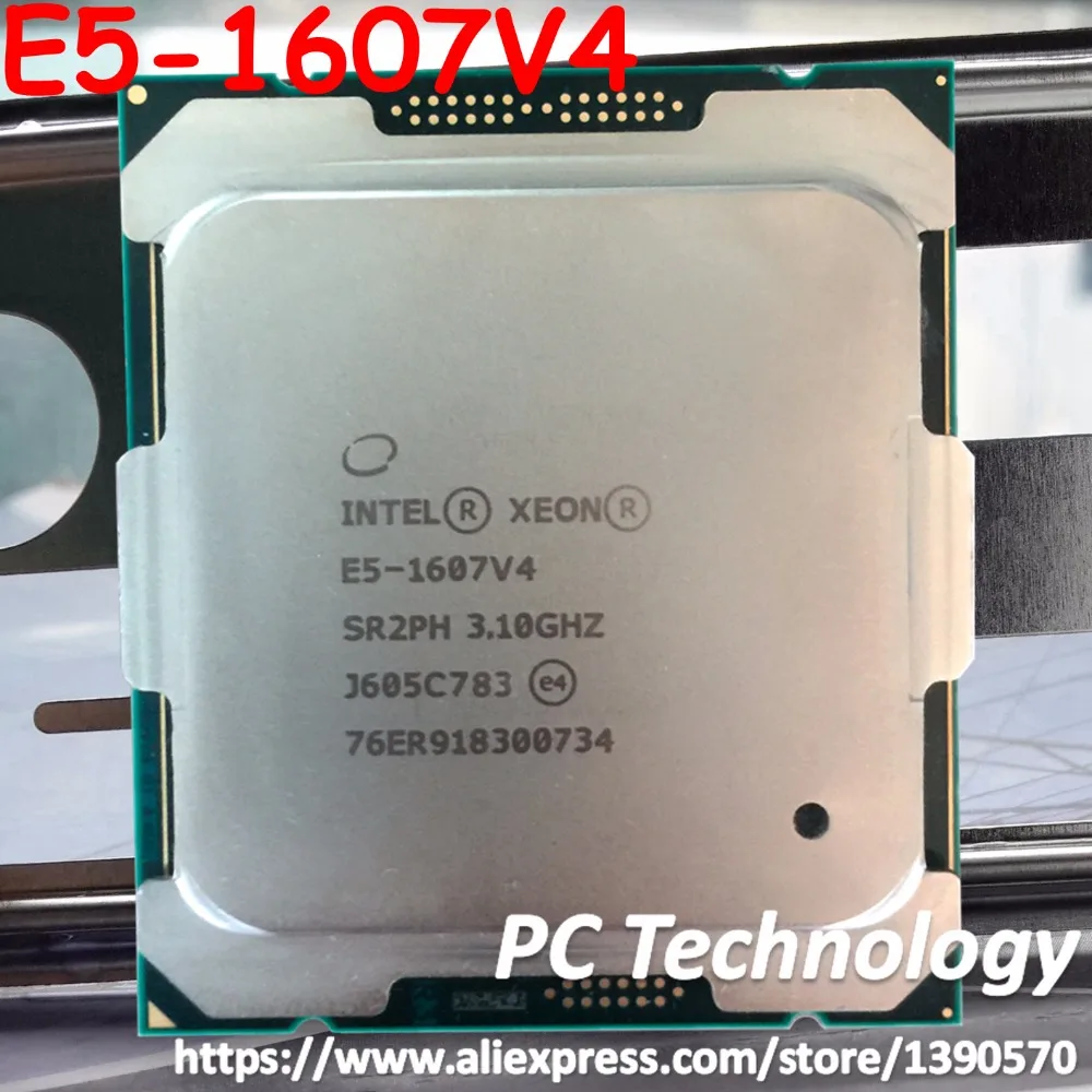 Оригинальный Intel Xeon E5-1607V4 OEM версия 3 10 ГГц 4 ядра м E5 1607V4 V4 LGA2011-3 140 Вт Бесплатная