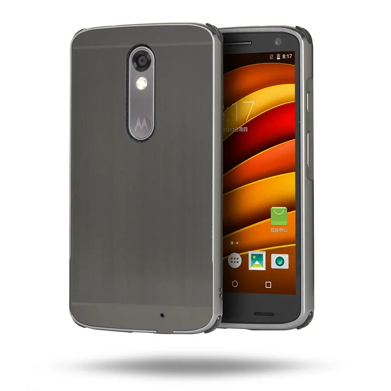Матовый чехол для Motorola Moto X Force+ металлическая накладка на заднюю панель 2 в 1, жесткий двойной защитный ультратонкий чехол