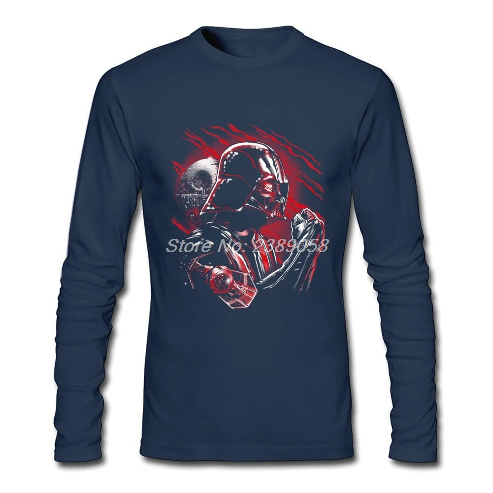 Мужская футболка модная с длинным рукавом Звездные войны | одежда