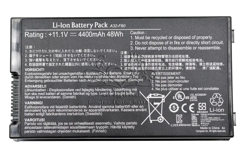 JIGU оригинальный аккумулятор для ноутбука Asus F8 F80 F80H F80A F80Q F81 F83 N80 F50 5 8 10 | Компьютеры