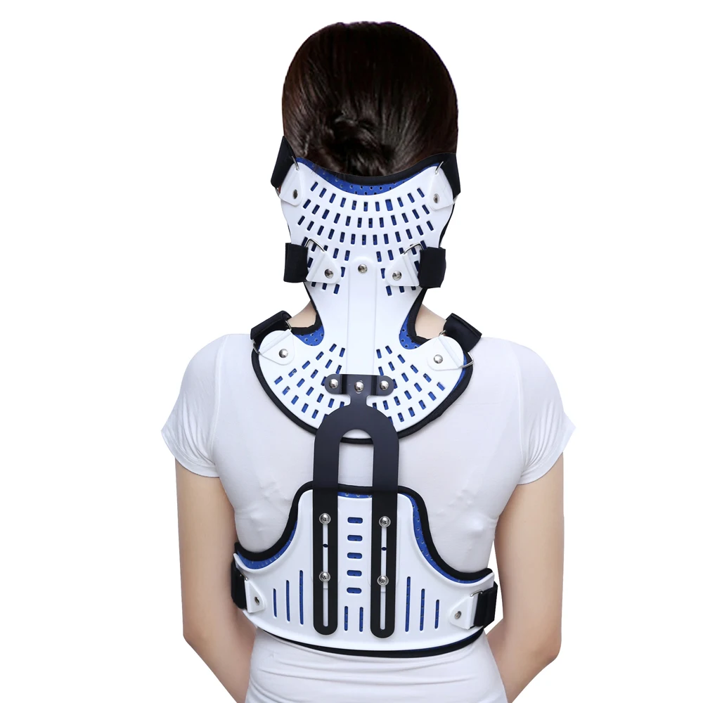 Medical Head Neck Chest Orthosis Adjustable Cervical Thoracic Orthosis U Lumbar Support Fixation Adult Cervical Corrector Brace