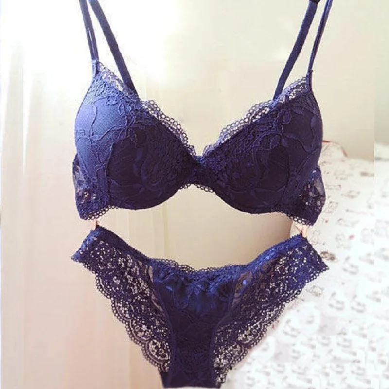 New Selling Sexy Lace Top Floral Decoration Plunge 3/4 Cup Lenceria 70B 75B 80B Cream-White Purple Blue Black Wine-Red HGBS0011 | Женская