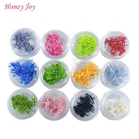 12colorsbox natural 3d real seaweed dry flowers nail art decoration uv gel polish decals pink blue green grey black white red