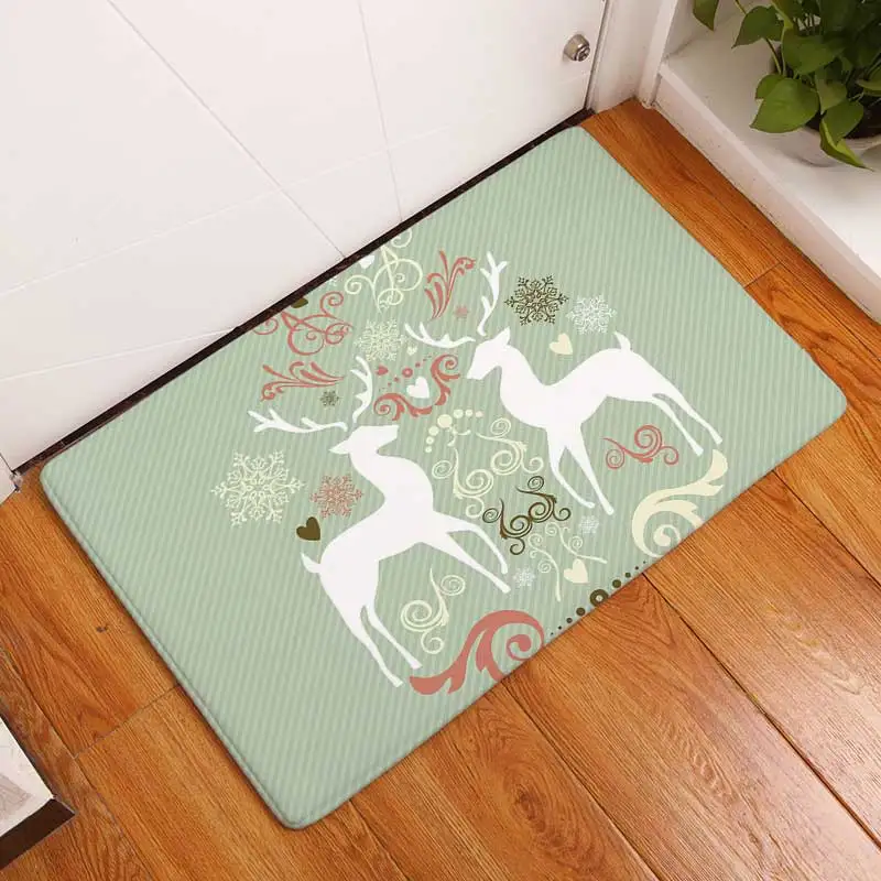 Monily фланель Водонепроницаемый Коврик Мультфильм Прекрасный олень Санта Клаус