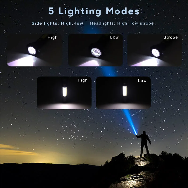 1000LM Магнитный Автомобильный ремонтный рабочий светильник COB XPE светодиодный светильник-вспышка usb зарядка портативная лампа для кемпинга альпинизма охоты