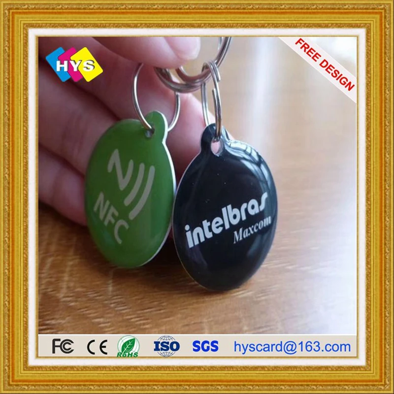 Rfid card 13.56Khz nfc sticker with 3M glue tag,customized size QR code printing nfc pvc tag for walletless
