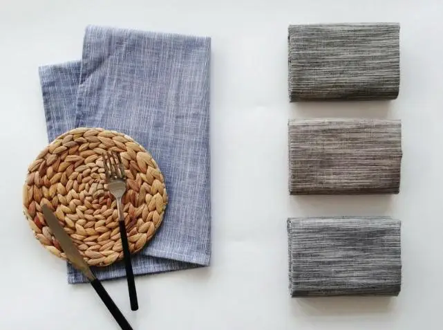 Solid color Linen Reusable Textile Kitchen Towel Home and Garden Woven Cotton Fabric Napkin Tablemat Background | Дом и сад