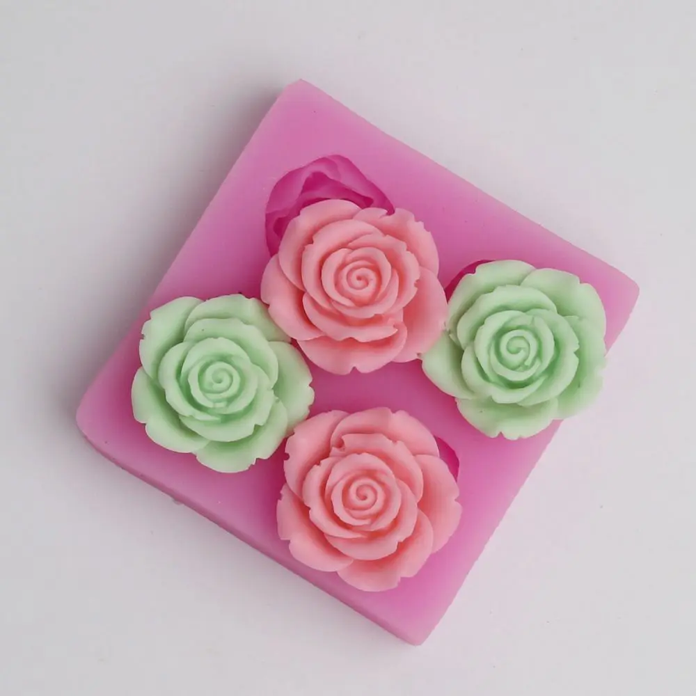 

3D flower Soap Making Mould silicone Plaster Aromatic Soap molds for cake decorating chocolate cookie soap Resin Silicon mold
