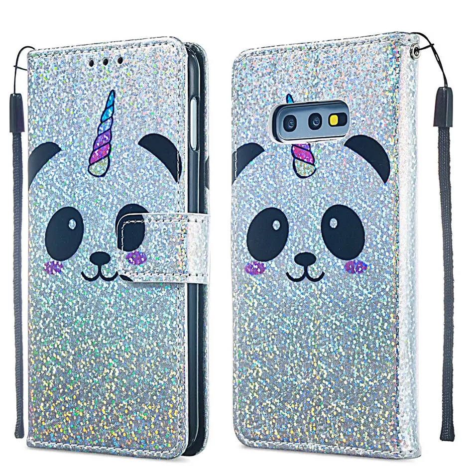 Модный сверкающий чехол для Fundas samsung S10E S10 S9 S8 A7 j4 j6 M30 M20 M10 A10 A20 A30 A40S A50 A70 чехол-кошелек для телефона в D03Z