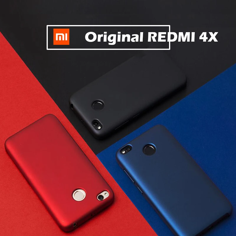 Бархатный Чехол для Xiaomi Redmi 4X 100% оригинал Материал: жесткий пластик + волокно
