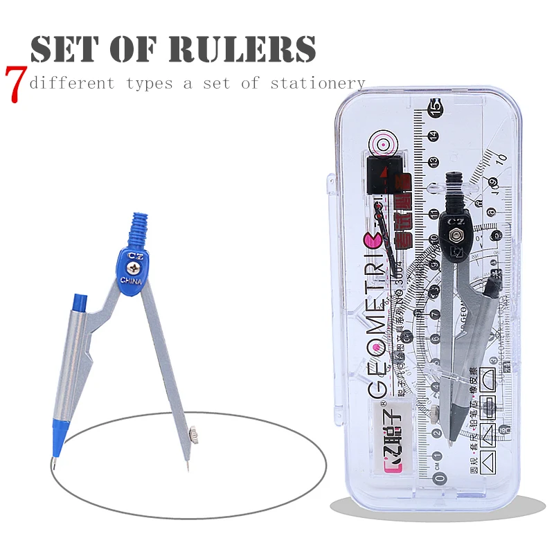 

school compass Cute rabbit stationery student drawing compass Mathematical geometry drawing set
