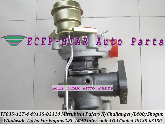 Турбо для mitsubishi Pajero Shogun Canter Challanger Delica L400 4M40 2.8L с масляным охлаждением TF035 49135 03310