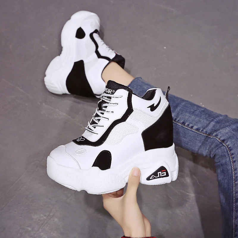 2019 Новый Для женщин Платформа на высоких каблуках дышащие из искусственной кожи