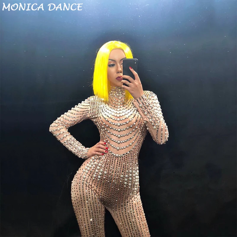 Dance Costumes Women Sexy Stage Jumpsuit for Singer Type Bodysuit Nightclub Party Stage Wear Singer Dancer Costumes Fashion Show