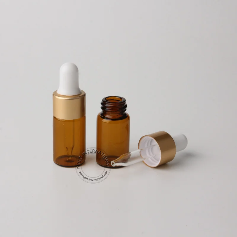 Бесплатная доставка флакон-капельница 50 шт./лот 3 мл флакон из янтарного стекла с