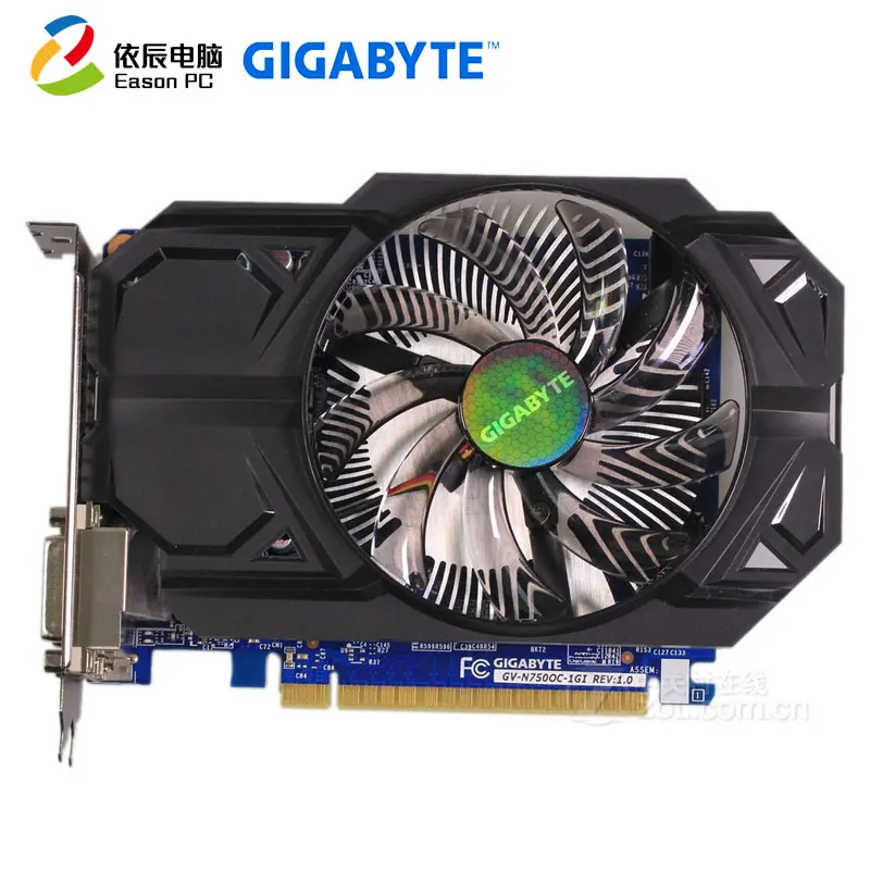 Видеокарты Gigabyte GV N750OC 1GI 128 бит GTX 750 1G GDDR5 2 * DVI HDMI для Nvidia Geforce GTX750|Видеокарты| |
