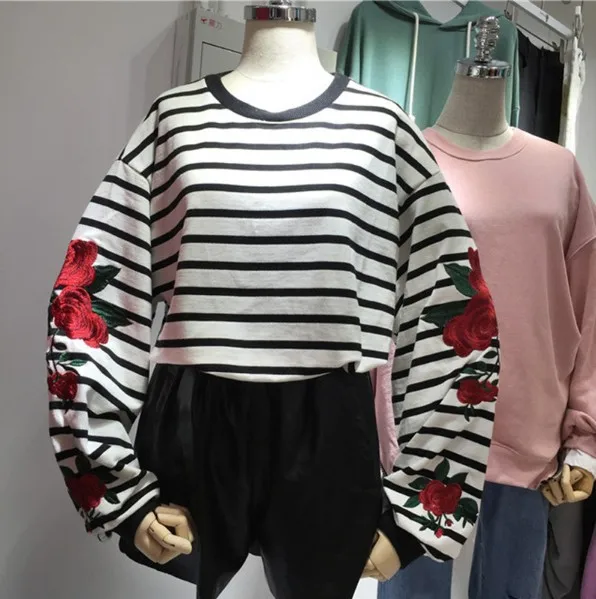 Полосатый Для женщин толстовка|sweatshirt sweatshirt|sweatshirt womensweatshirt striped |